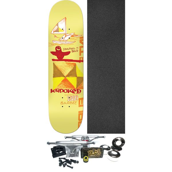 Krooked Skateboards Ray Barbee Soulful Skateboard Deck - 8.5" x 31.85" - Complete Skateboard Bundle